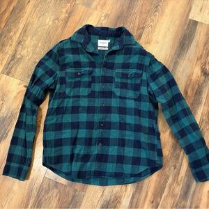 Goodfellow & Co Teal and Navy Checkered Men's Shirt